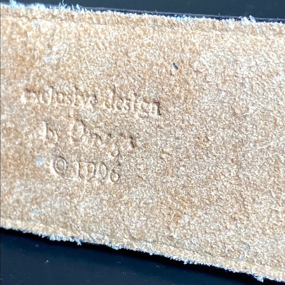 Sterling silver Black Leather Belt with Silver Buckle - Picture 5 of 5